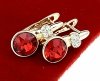 1145e Kolczyki złote Austrian Crystal cyrkonia pozłacane 18k Xuping wiszące